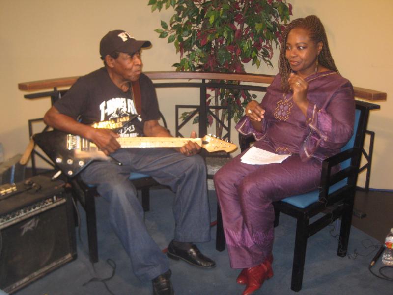 T Model Ford on the set with Sade Turnipseed